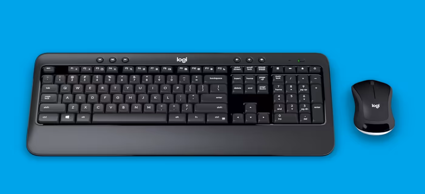 Wireless keyboard and mouse connected through Logitech Unifying receiver