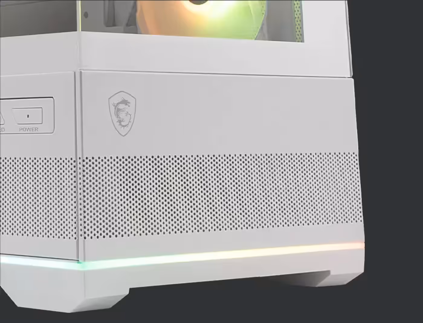 Internal view of the 1-to-5 ARGB fan control hub for customizable lighting