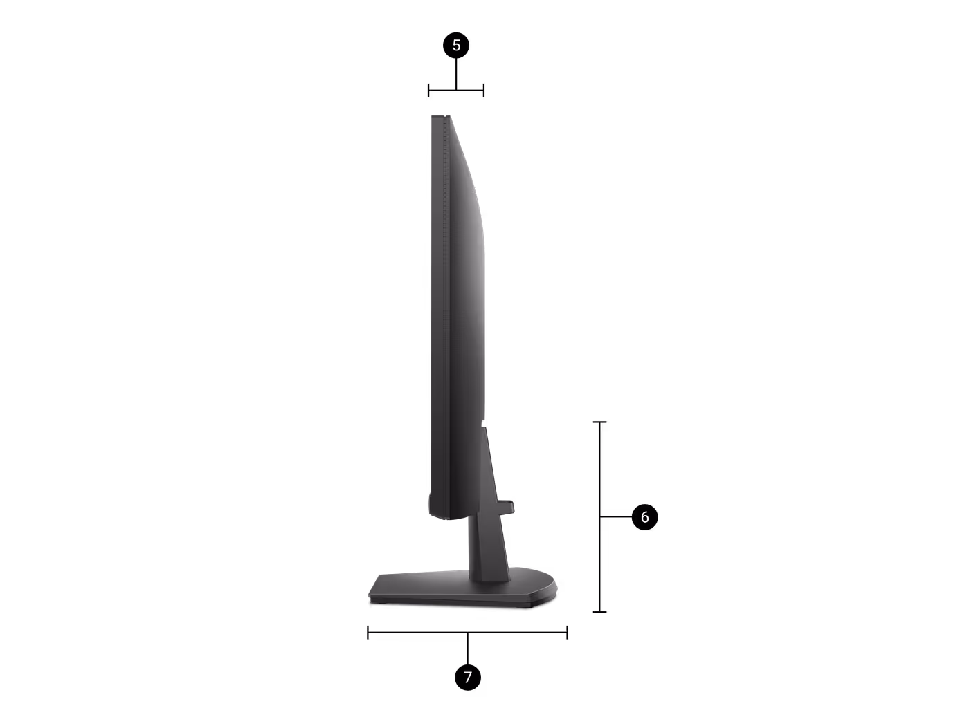 Weight specifications for monitor with and without stand