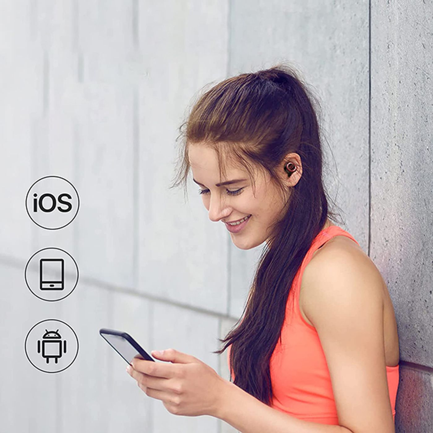 Achieve 100 AirLinks earbuds pairing with a smartphone