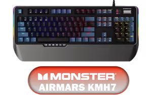 MONSTER Airmars KMH7 Gaming Keyboard MONSTER Airmars KMH7 Gaming Keyboard - Image 1