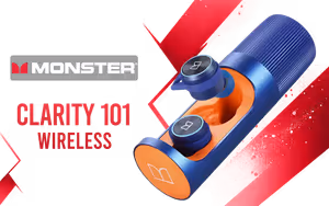 Monster Clarity 101 AirLinks Wireless Headphones Blue - Image 1