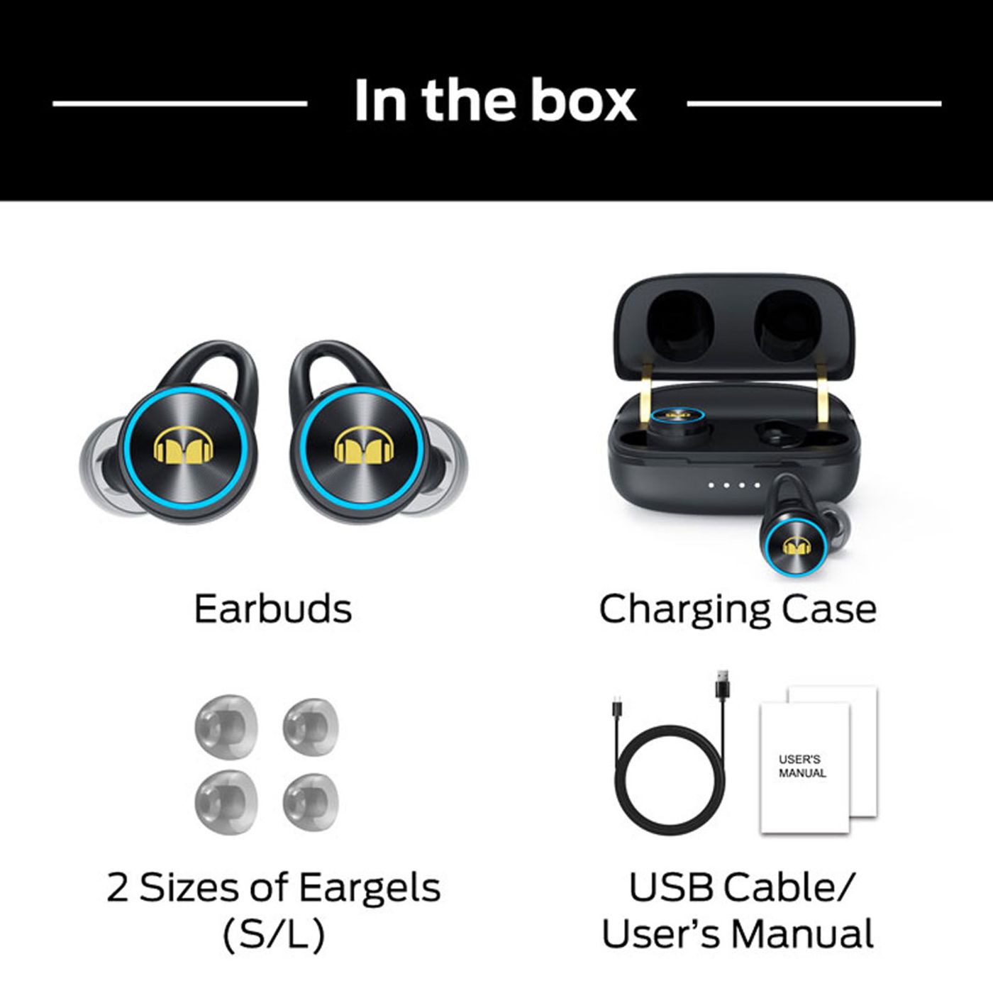 Overview shot of the Monster Clarity 101 Plus AirLinks wireless in-ear headphones