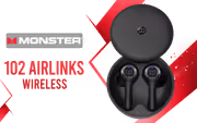 Monster Clarity 102 AirLinks MH21901 Wireless Earbuds - 30h, IPX5 (Black) - image 1