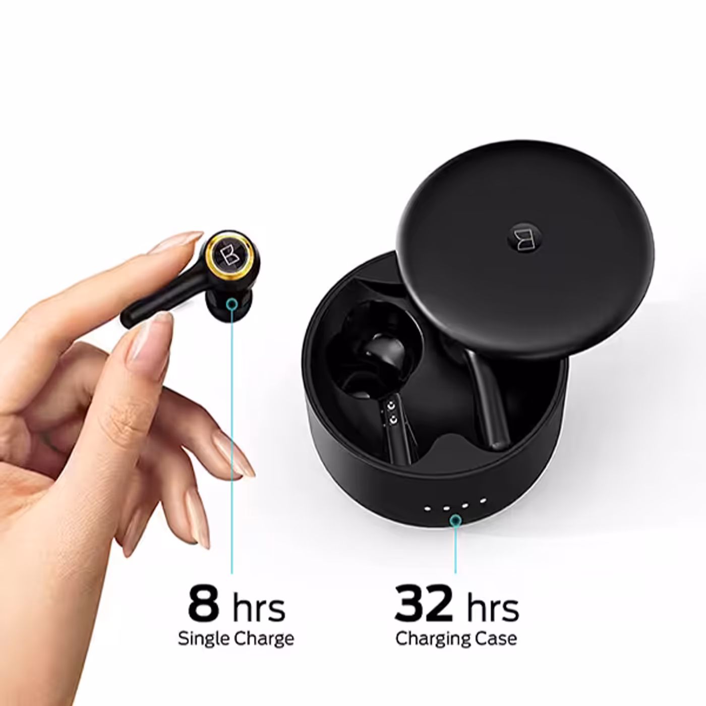 Monster Clarity 102 AirLinks charging case being topped up quickly