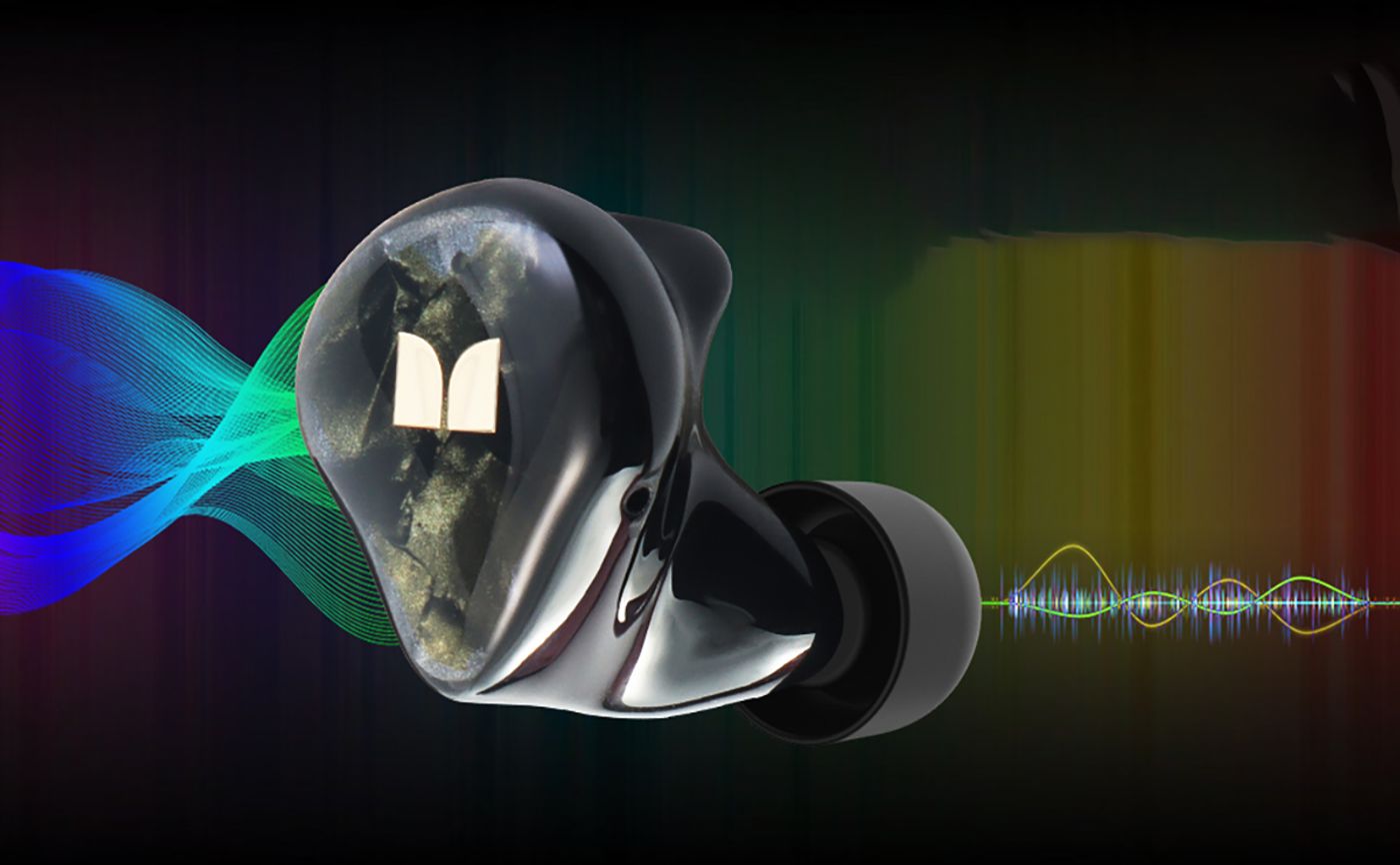 Monster Clarity 700DB earbuds connected to a smartphone