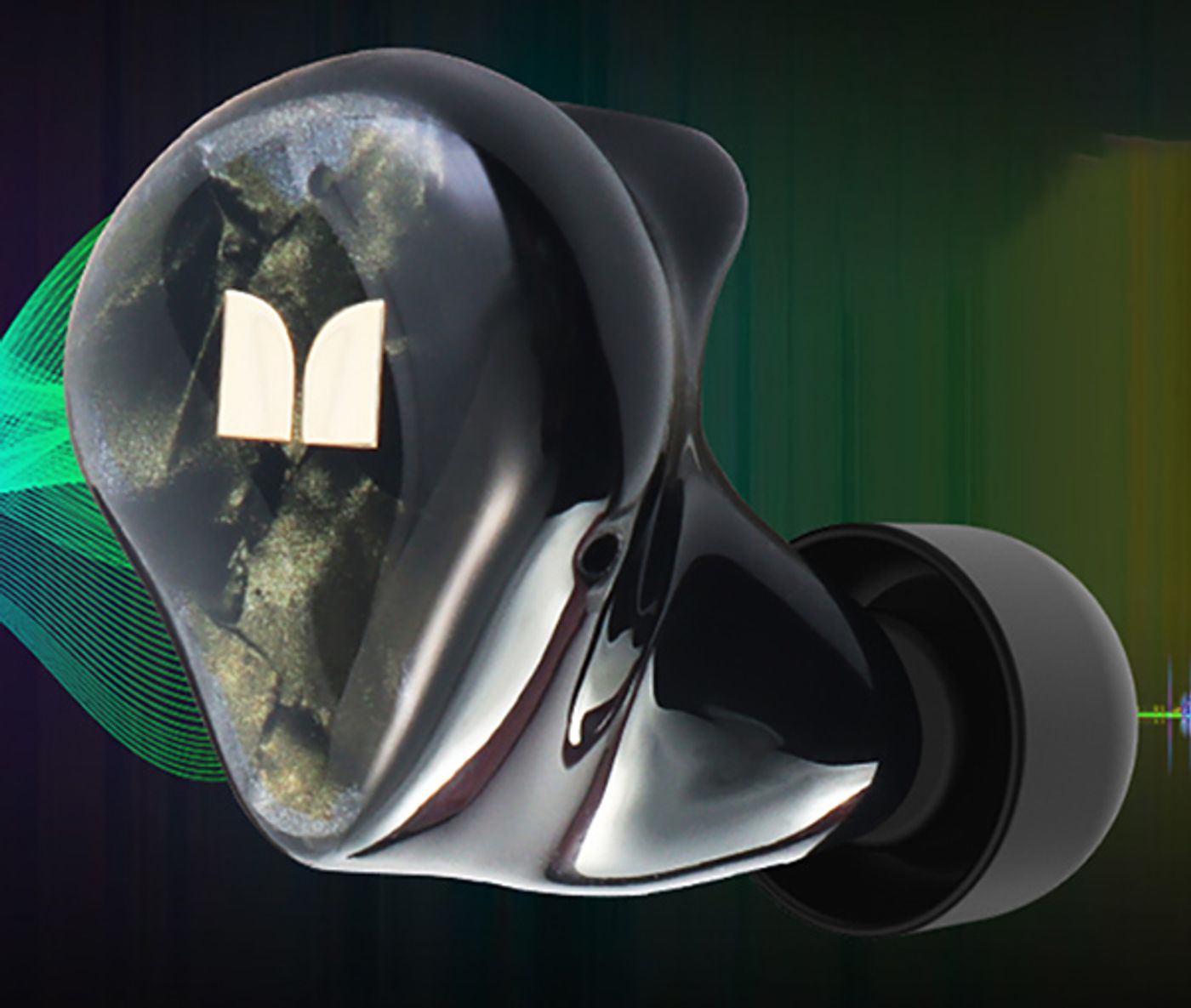 Monster Clarity 700DB earbuds illustrating their Hi-Fi stereo output
