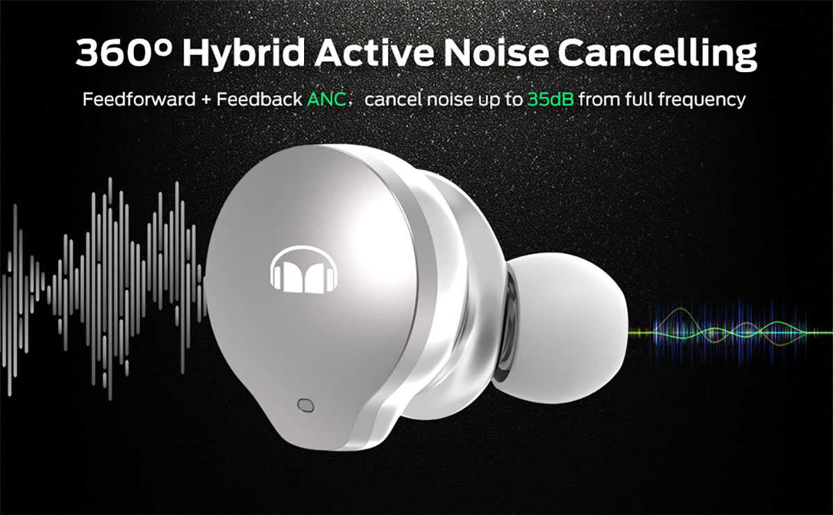 Lifestyle shot of Monster Inspiration 700 ANC Wireless In-Ear Headphones in use