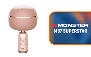 Monster M97 Superstar Mircrophone Pink Monster M97 Superstar Mircrophone Pink - Image 1
