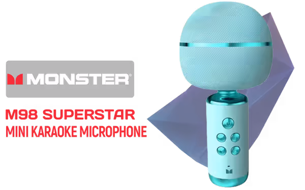 Monster M98 Superstar Mini Karaoke Microphone - Bluetooth 360° Sound - image 1 Monster M98 Superstar Mini Karaoke Microphone - Bluetooth 360° Sound - image 1