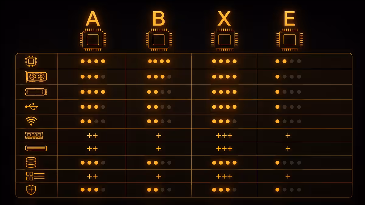 AMD chipset letters decoded