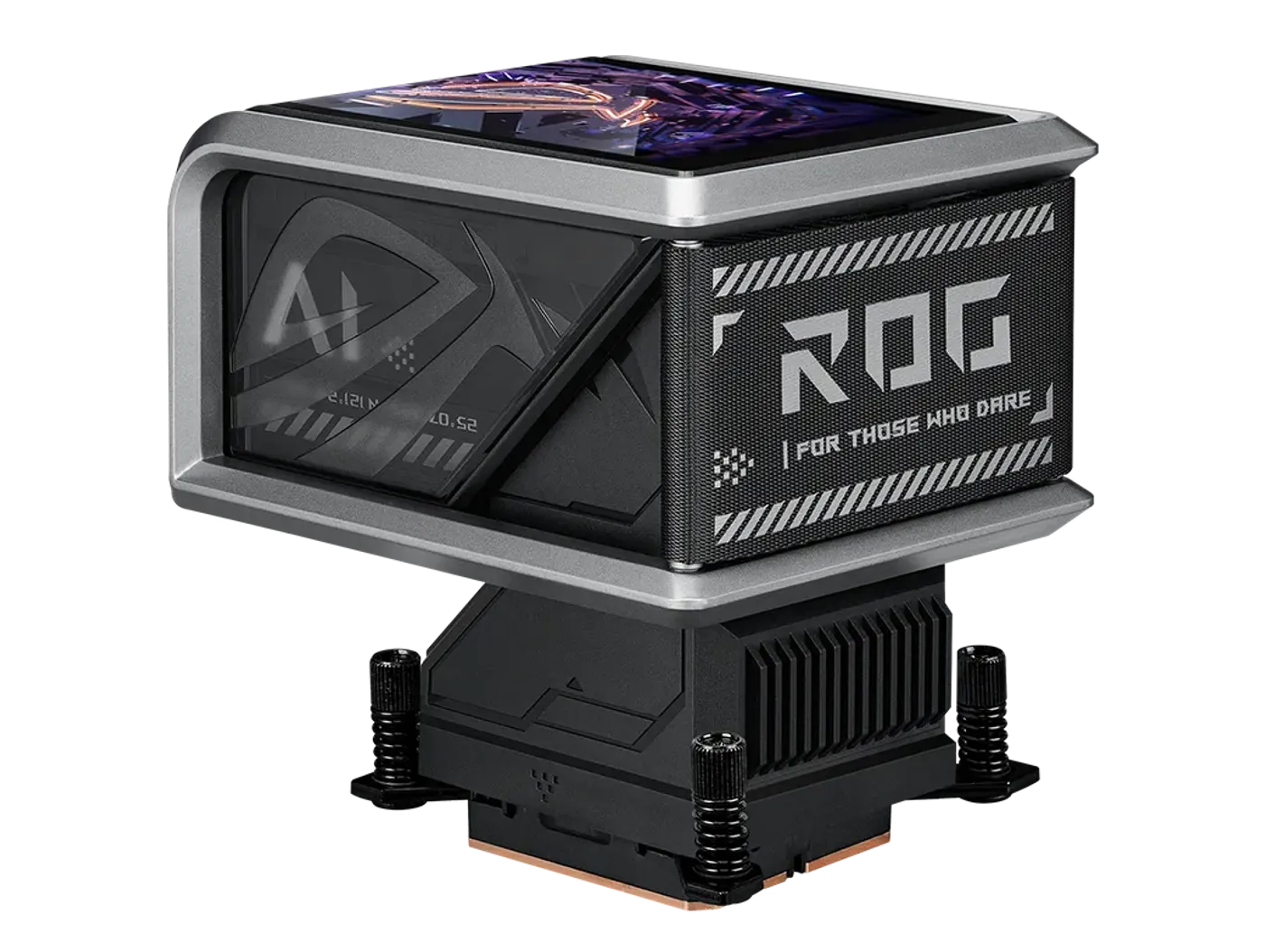 Detailed view of the reinforced metal standoff system with precision-threaded bolts