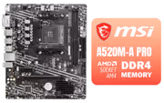 MSI A520M-A-PRO AM4 Micro-ATX Motherboard — DDR4 4600(OC) - image 1