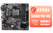 MSI B450M PRO-VDH Max AM4 A520 Motherboard (Open Box) - image 1