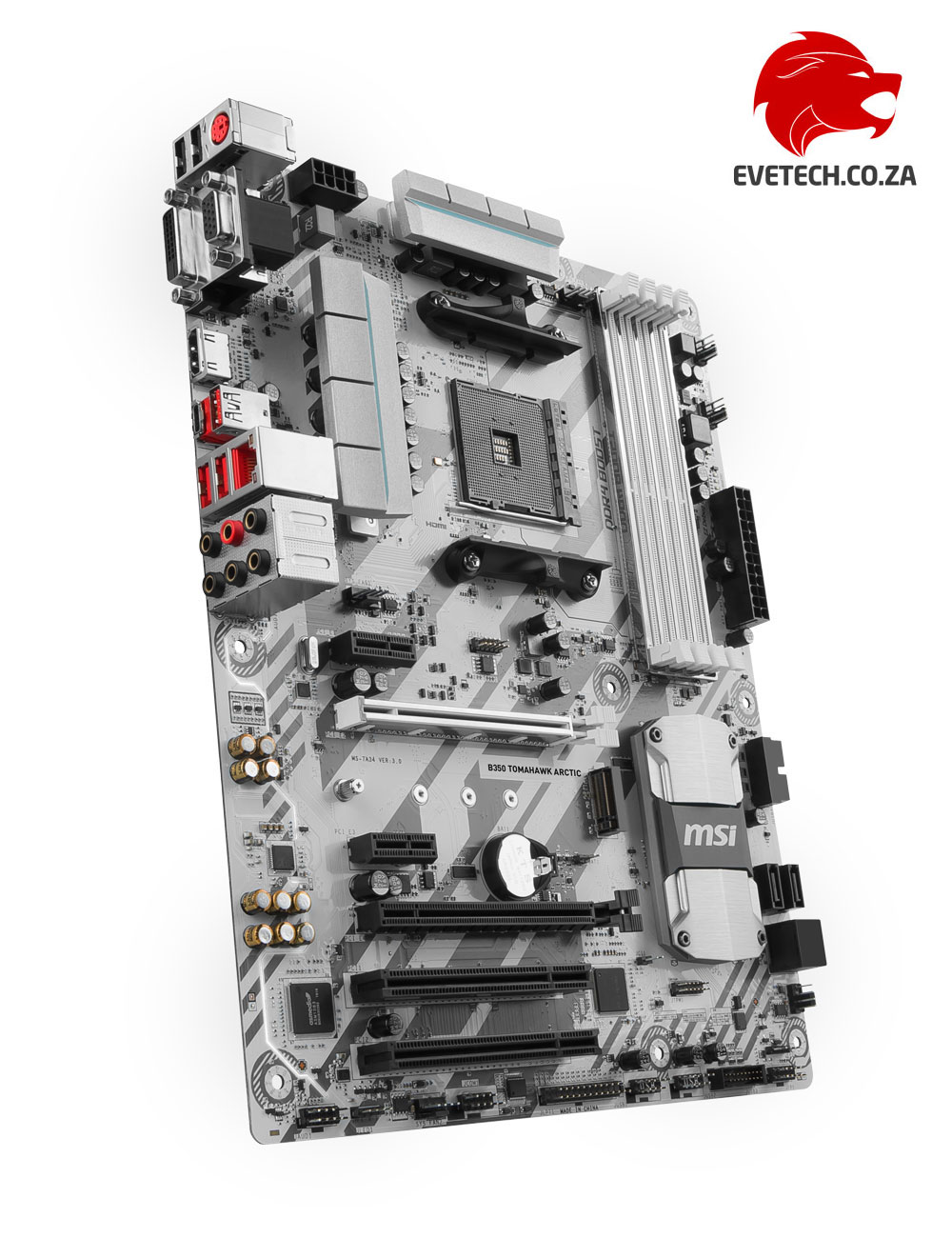MSI B350 TOMAHAWK ARCTIC AM4 RYZEN Motherboard - Free Shipping
