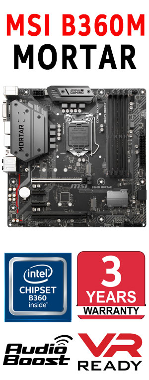 MSI B360M Mortar Intel Motherboard
