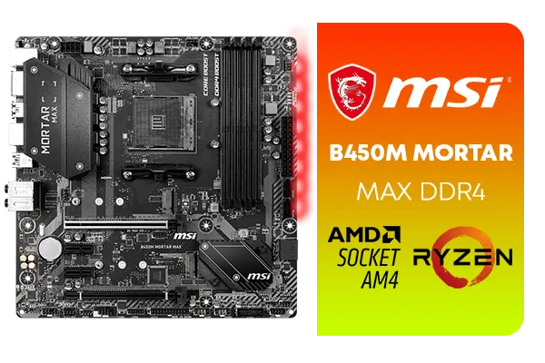 MSI B450M Mortar MAX - Ultimate Ryzen Motherboard | Evetech