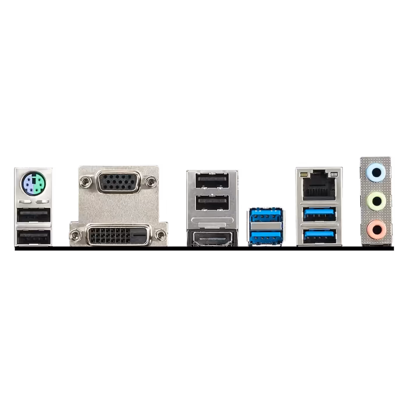 Micro-ATX motherboard layout with expansion headers
