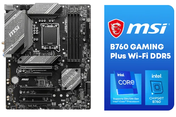 MSI B760 Gaming Plus WiFi DDR5 ATX Motherboard