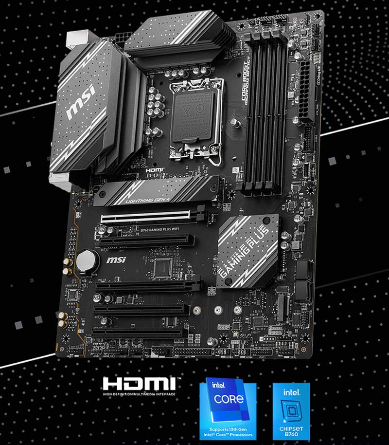 MSI B760 Gaming Plus WiFi DDR5 ATX Motherboard - Ultimate