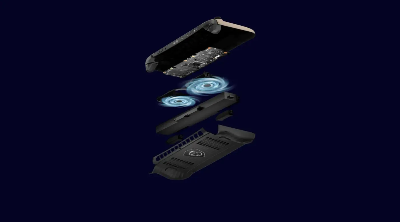 MSI Claw 8 AI Plus – Advanced Intraflow Cooling System