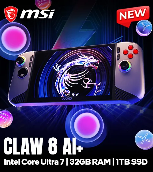 MSI Claw 8 AI Plus A-2 VM Handheld Console