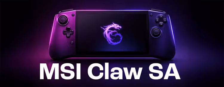 MSI Claw SA gaming laptop mouse controller