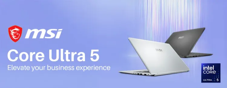 MSI Core Ultra 5 — ultra-thin, high-performance laptops for creators & gamers 💻