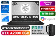 MSI CreatorPro M16 C14VJG RTX 2000 Core i7 Workstation Laptop with 64GB RAM & 16TB SSD - image 1