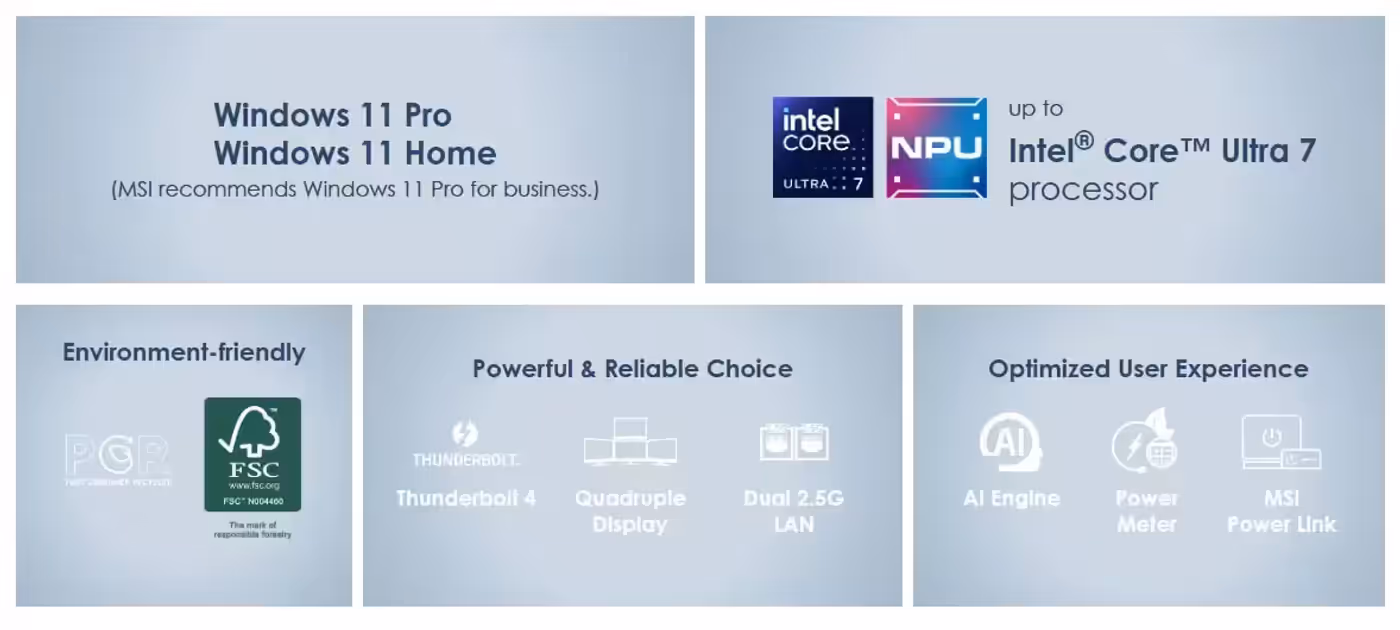 MSI Cubi NUC 1M mini PC showing compact construction and focus on sustainable, high-performance computing