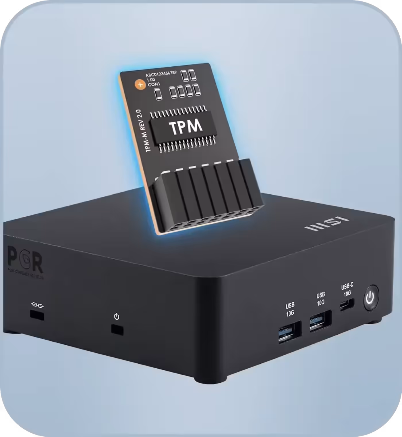 Mini PC featuring dTPM 2.0 security for enhanced business data protection
