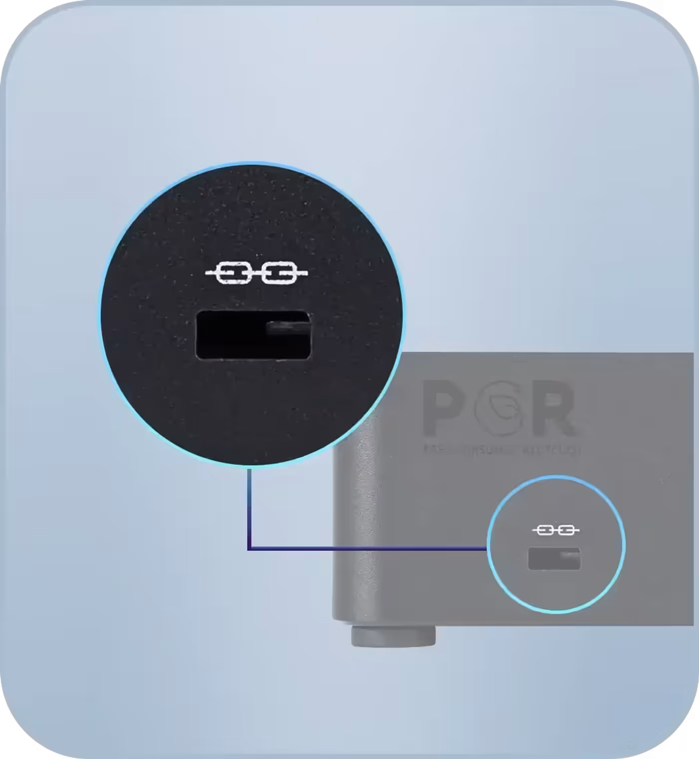 Kensington Lock security system installed on a compact business mini PC