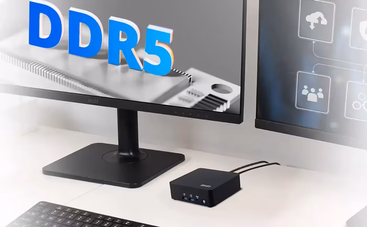 Detailed view of the Cubi NUC mini PC highlighting its sleek design