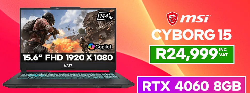 MSI Cyborg 15 A13VF core i7 rtx 4060 gaming laptop