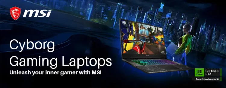 MSI Cyborg Gaming Laptops – High-performance gaming laptops for esports & streaming 🎮