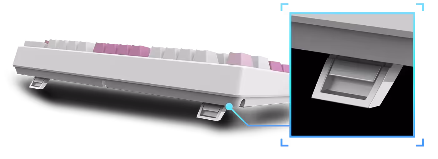 Violet finish of the MSI Forge GK600 TKL Wireless keyboard