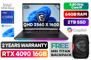 MSI GE78HX Raider 14VI Intel Core i9 RTX 4090 Gaming Laptop - image 1