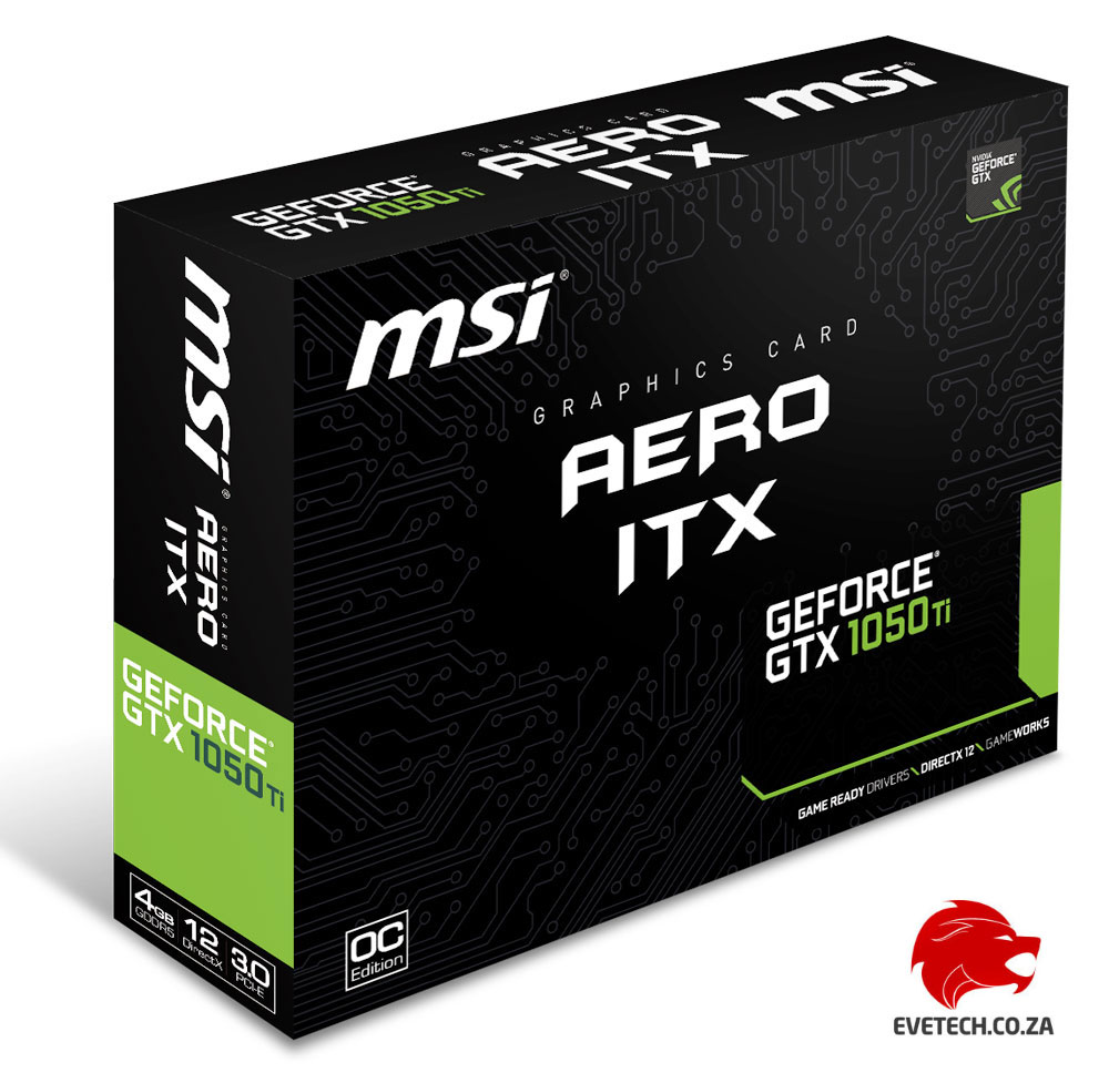 MSI GTX 1050 Ti Aero 4GB OC - Free Shipping - South Africa | Evetech