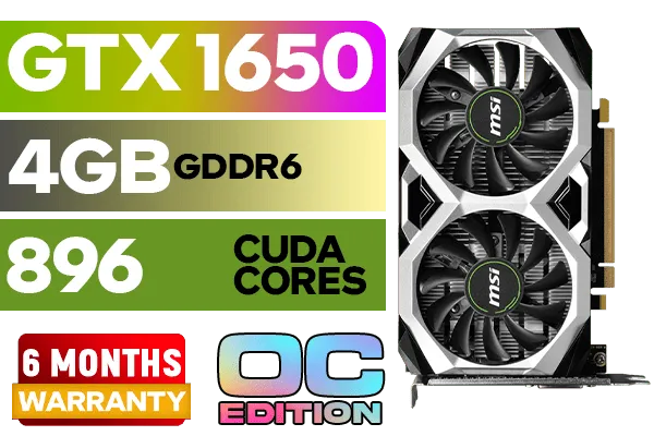 Msi Geforce Gtx 1650 4gb D6 MSI GeForce GTX 1650 D6 VENTUS XS OCV3