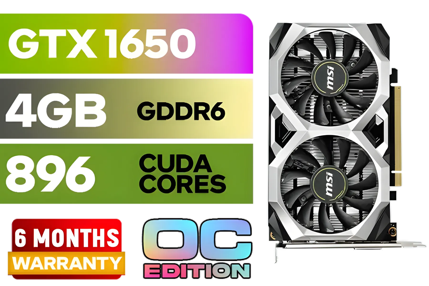 MSI GeForce GTX 1650 D6 VENTUS XS V1 - Affordable Gaming Power MSI GeForce GTX 1650 D6 VENTUS XS V1 - Affordable Gaming Power
