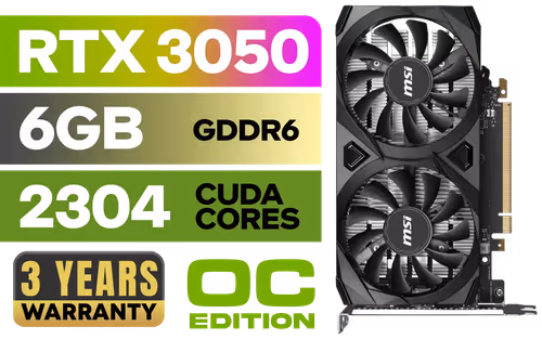 msi-geforce-rtx-3050-ventus-2x-6g-oc - Image 1