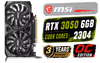 MSI GeForce RTX 3050 VENTUS 2X 6G OC — 6GB GDDR6 GPU - image 1