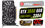 MSI GeForce RTX 3050 VENTUS 2X 6G OC — 6GB GDDR6 GPU - image 1