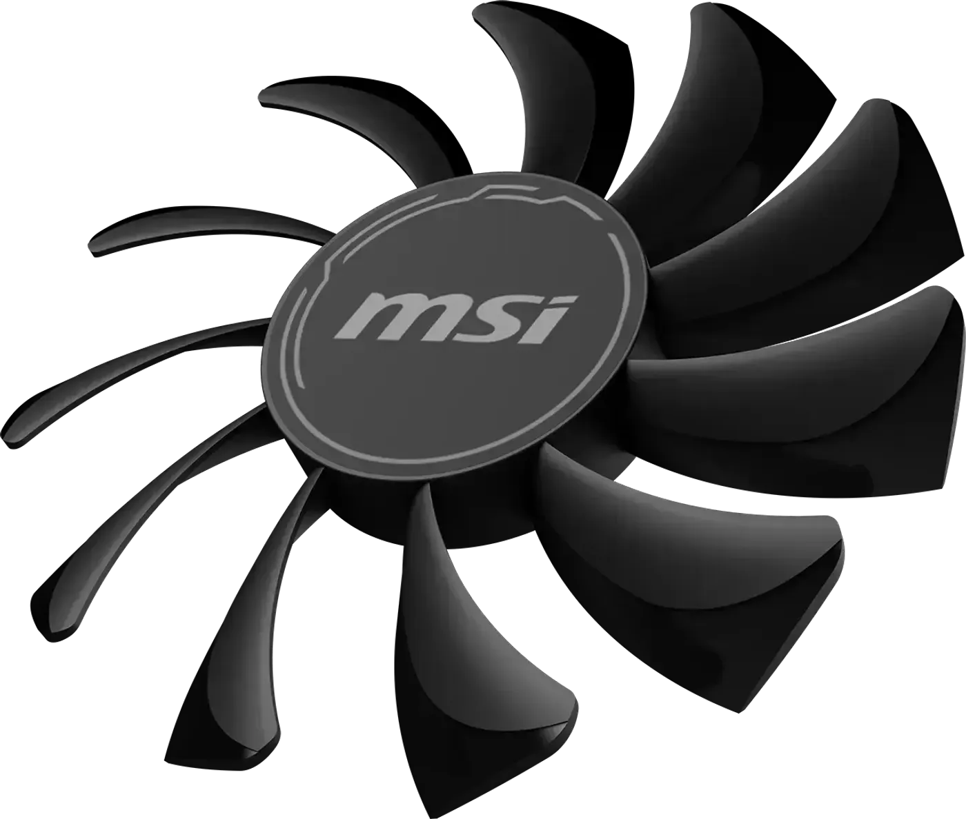 Curved VENTUS fan blades fitted to the MSI graphics card cooler