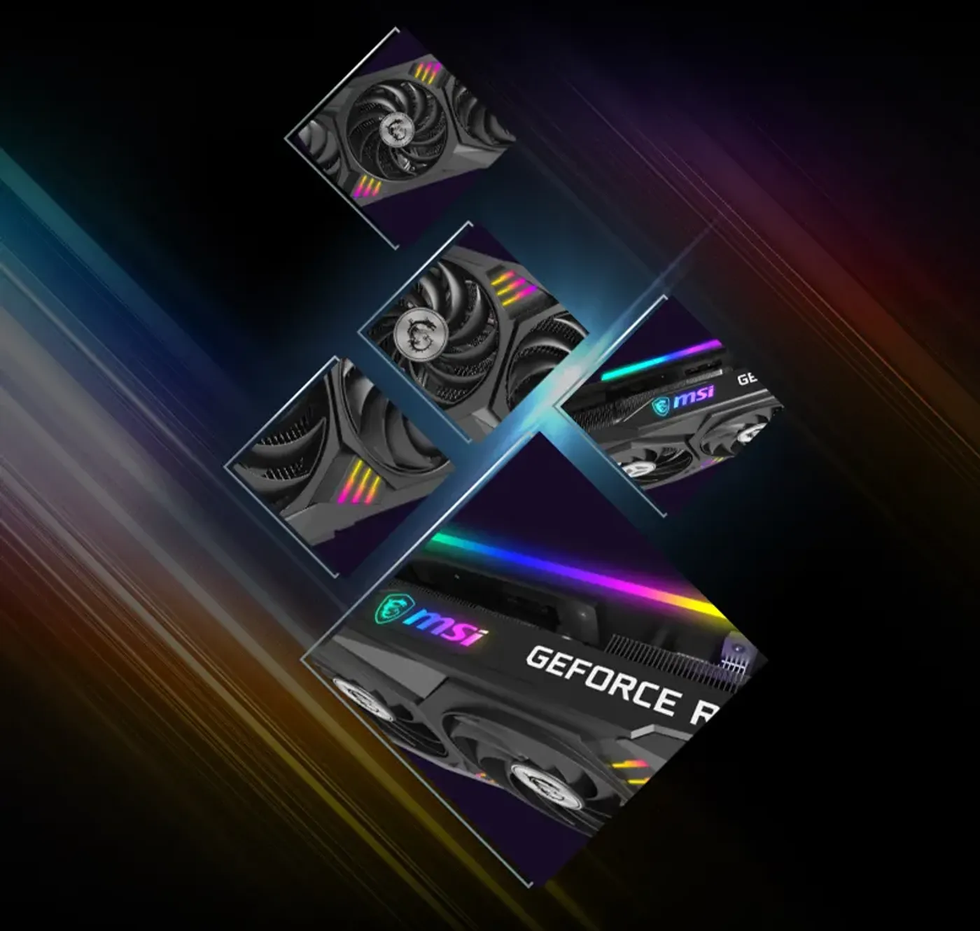 MSI graphics card with customizable RGB lighting features