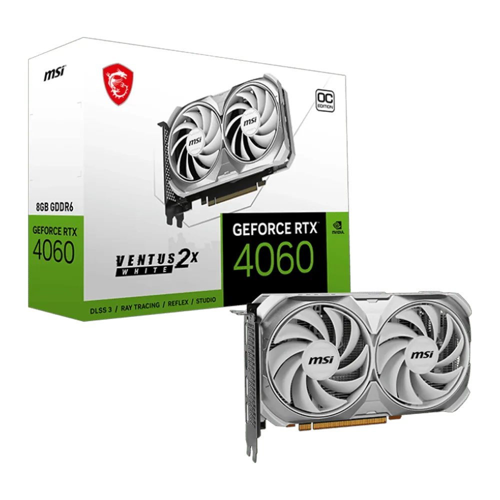 Buy MSI GeForce RTX 4060 Ventus 2X White 8GB OC GDDR6 - High