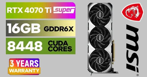 Buy MSI GeForce RTX 4070 Ti SUPER 16G VENTUS 3X OC Graphics Card