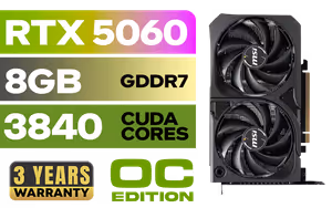 msi-geforce-rtx-5060-8gb-shadow-2x-oc - Image 1