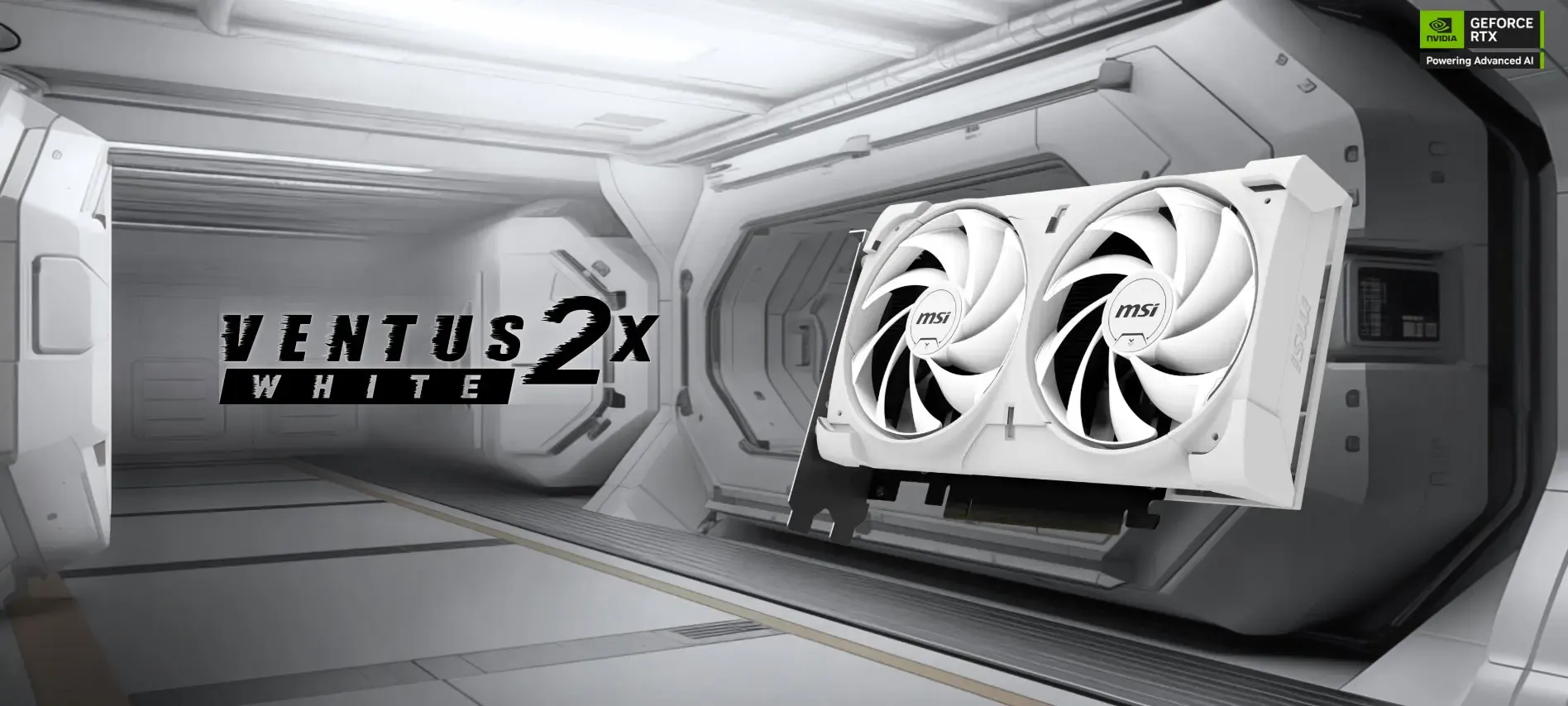 Mobile view of MSI GeForce RTX 5070 Ventus 2X <strong>Graphics Card</strong> with cooling system