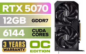 MSI GeForce RTX 5070 12GB Shadow 2X OC Graphics Card - Image 1